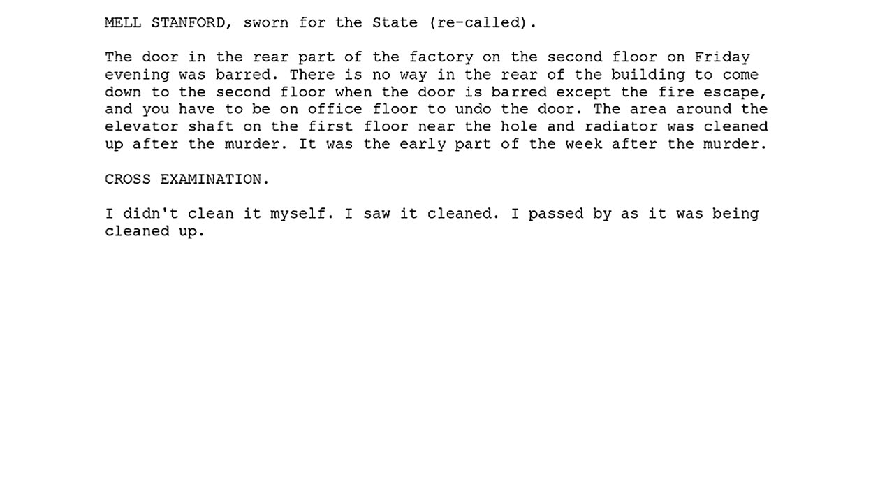 MELL STANFORD, Sworn In For The State, 27th To Testify