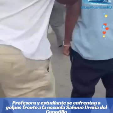 Profesora con Estudiante Suceso en la Calle
