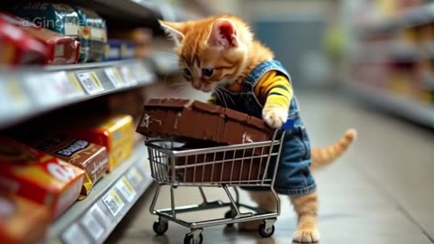 Tiny Cats Adorable Grocery Shopping Adventure