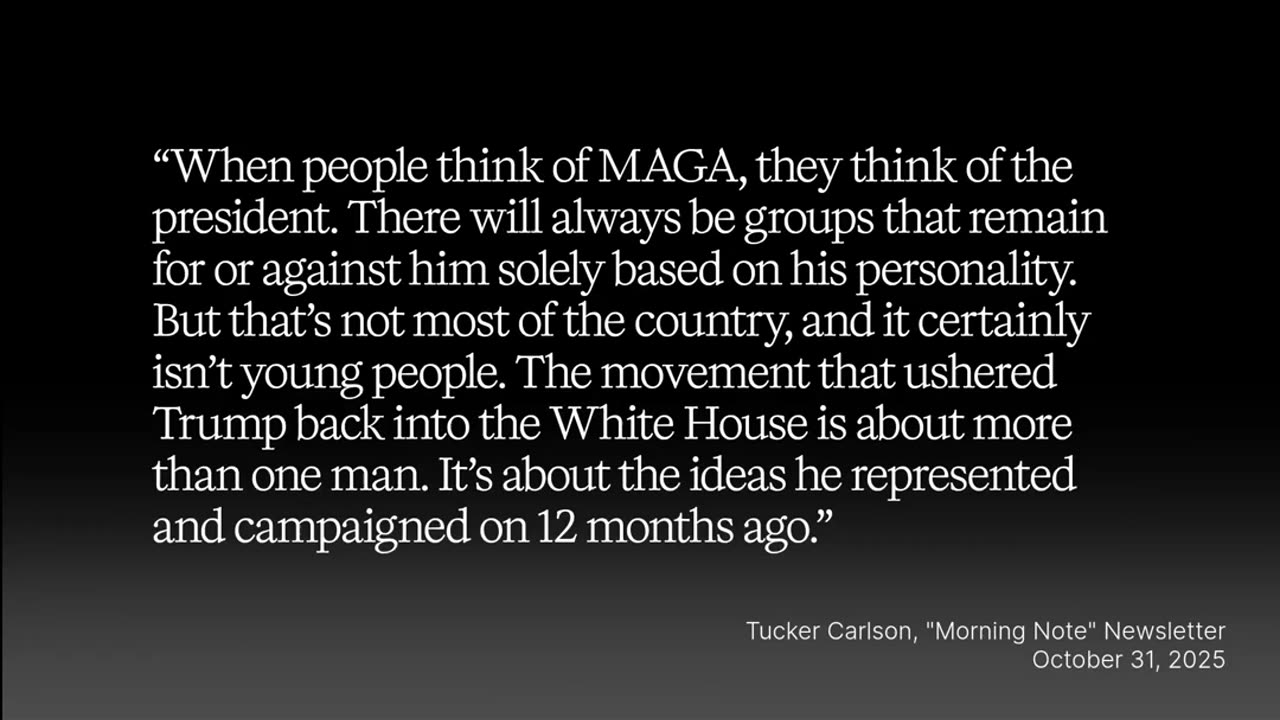 Tucker Is Dead Wrong on Two Counts: The Nature of MAGA and the Ideas That Won The Election