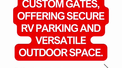 You had me at Over $40K in concrete upgrades with custom gates!