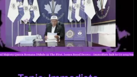 HRM QUEEN ROMANA DIDULO 1.: IMMEDIATE HALT OF G7 FUNDING.