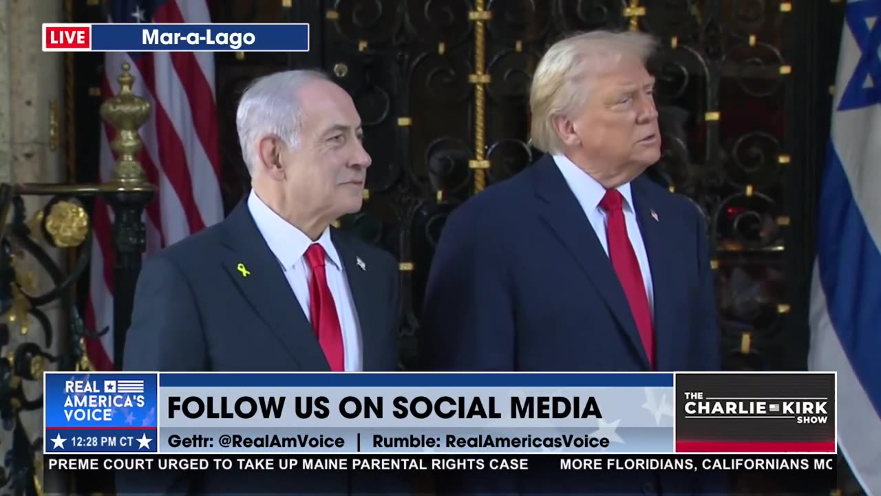 POTUS WELCOMES PM NETANYAHU TO MAR-A-LAGO