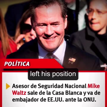 Mike Waltz dejó su cargo para convertirse en embajador de EE UU ante las Naciones Unidas