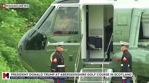 🇺🇸 President Donald Trump Expected to Arrive at ⛳ Aberdeenshire Golf Course in Scotland [LIVE]