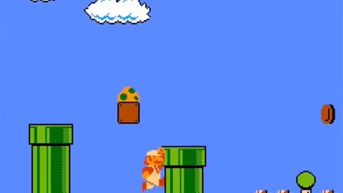 Super Mario Bros. NES: all 🪙 in World 7-3 Unlocks 1UP 🍄 in World 8-1