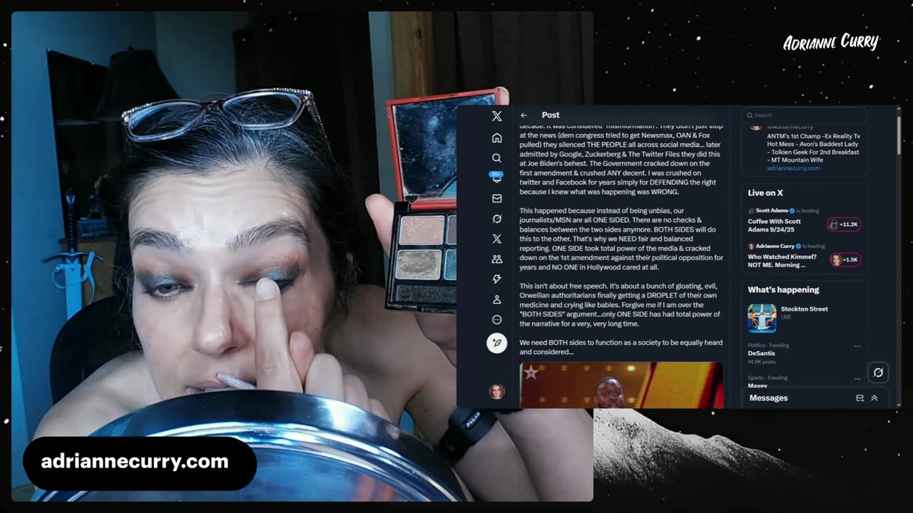 Who Watched Kimmel? NOT ME. Morning makeup