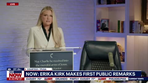 WATCH: Erika Kirk says husband Charlie's "movement
