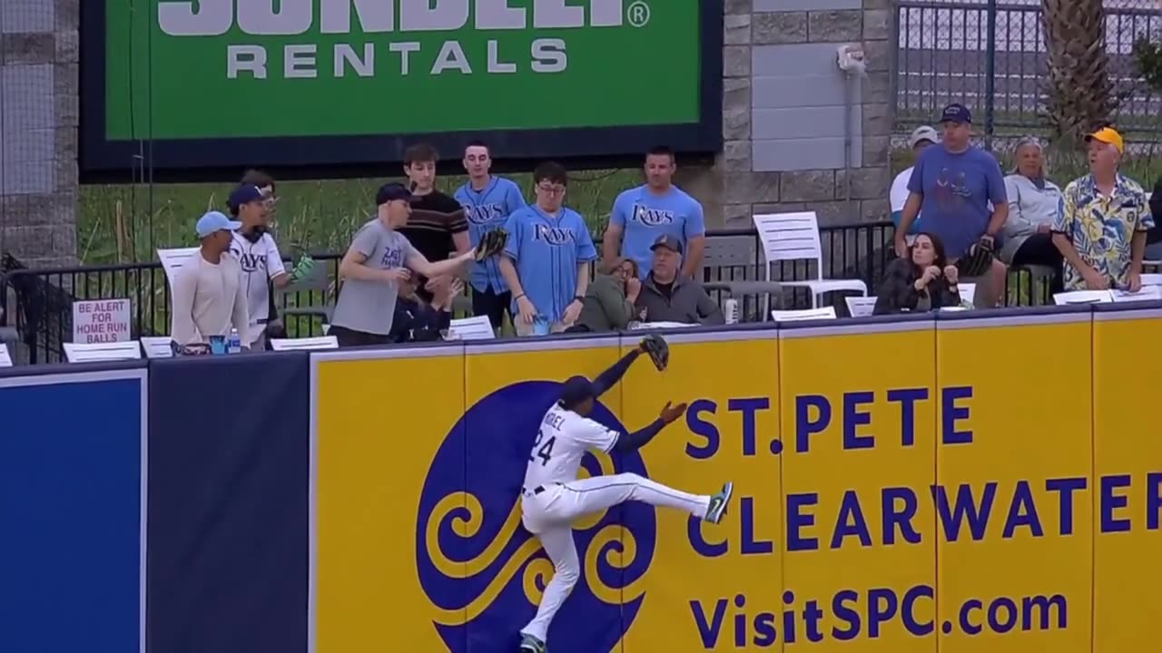 Zack Hample takes a catch from Christopher Morel. What do you think was this ball in play?