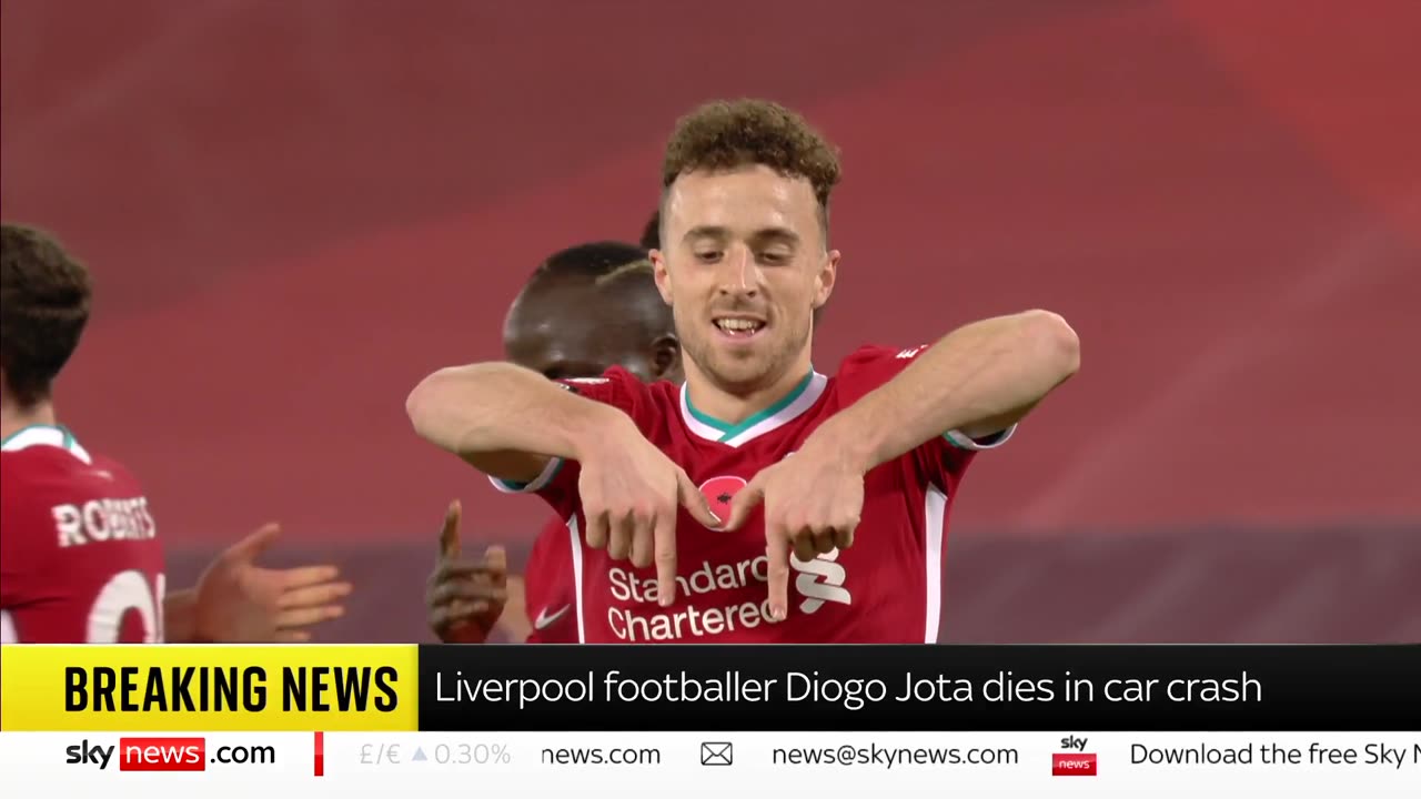 BREAKING: Liverpool footballer Diogo Jota has died in a car crash