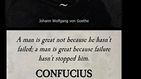 A man is great not because he hasn't failed...