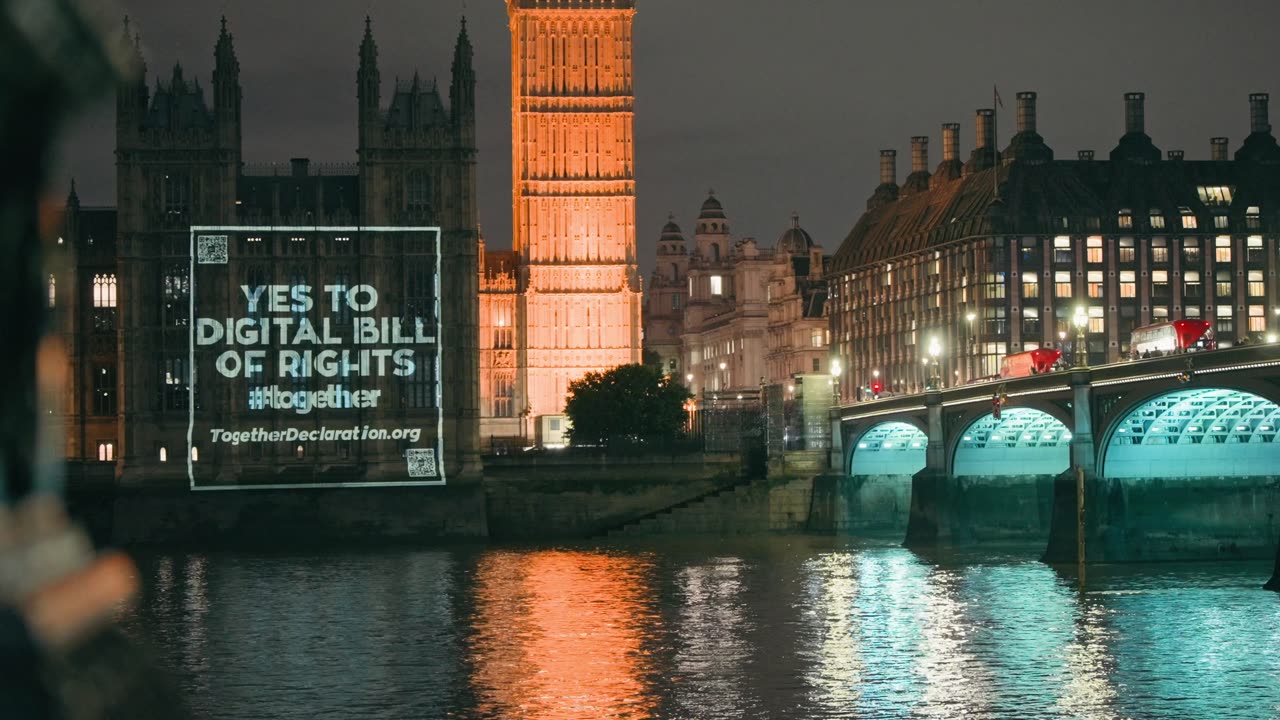 We just beamed this message on to Parliament, Tower Bridge and '10 Downing Street’