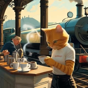 (Golden Strides: The Journey of a Silent Cat)