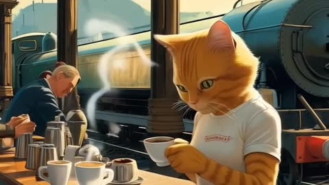 (Golden Strides: The Journey of a Silent Cat)