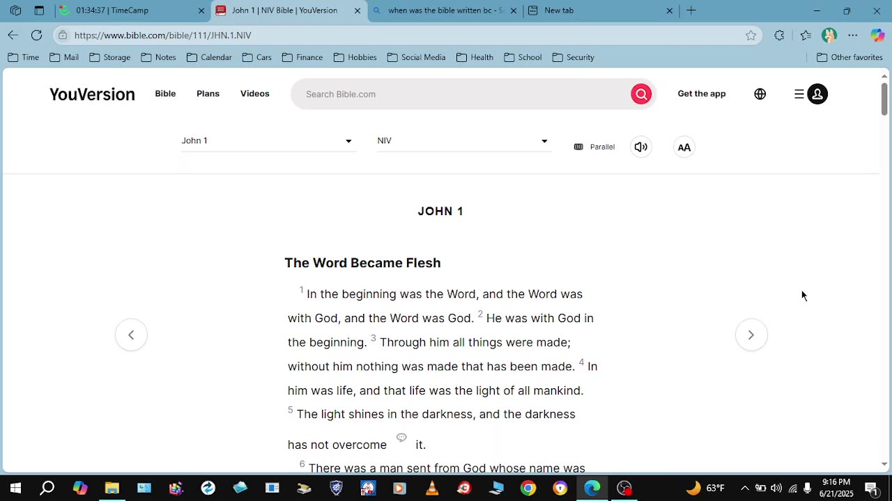 Timeline of the Bible (BC to AD)
