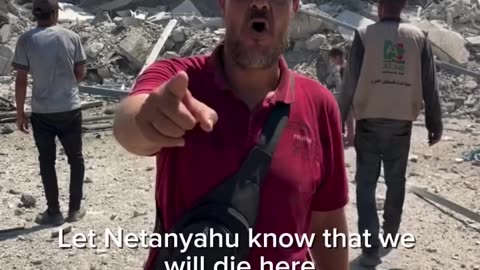 “We will not leave… we will stay and die here in our tents, on the land of Gaza.”