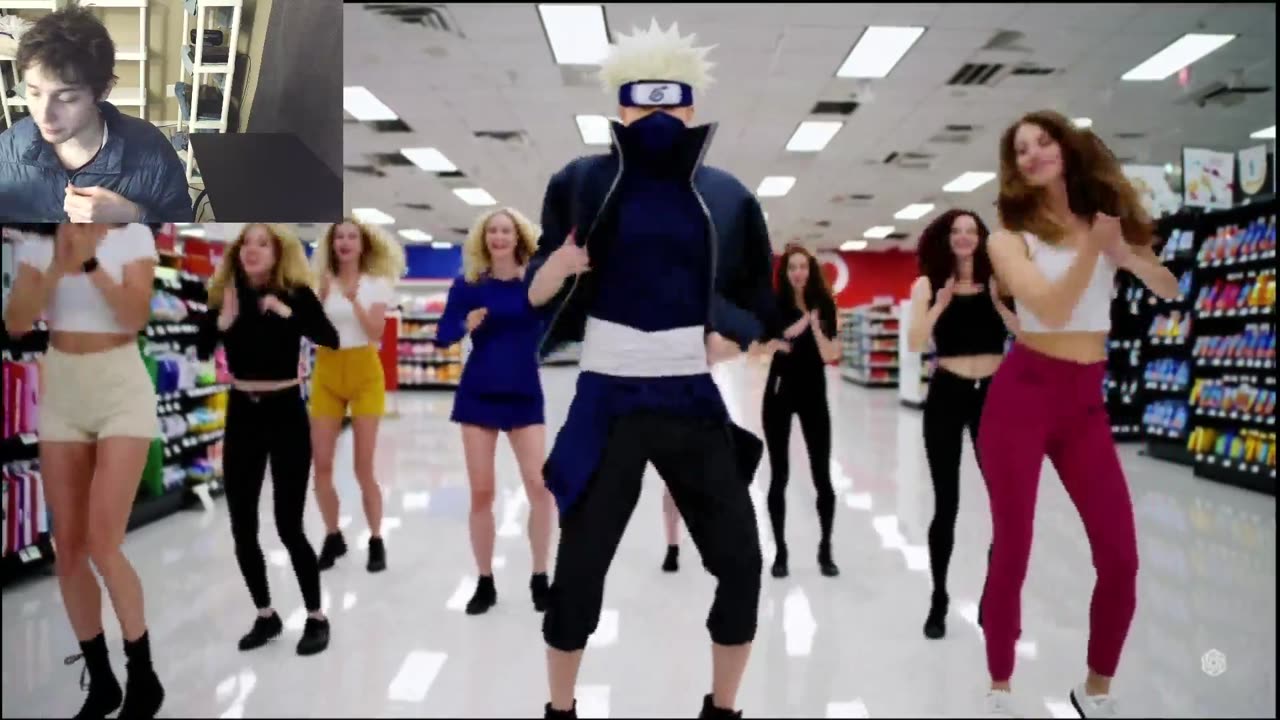 Kakashi From The Naruto Shippuden Series Dancing With Women At A Target Store Fake Funny Parody