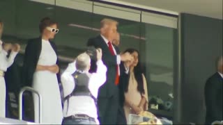 President J. Donald Trump and First Lady Melania Trump arrive at MetLife Stadium for the 2025 FIFA Club World Cup