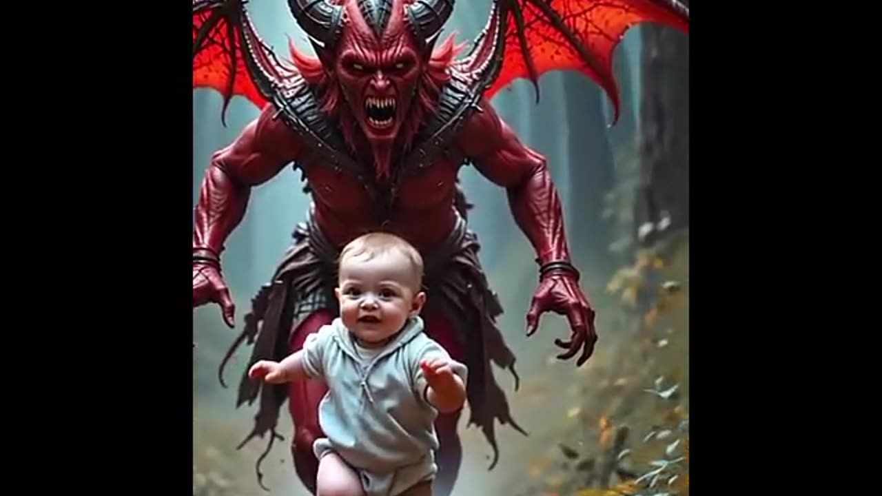 AI cute baby with animal