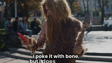 Caveman Meets iPhone: The Ultimate Tech Meltdown! (Satire)