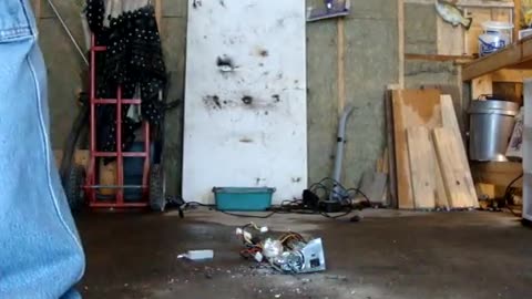 Computer power supply smashed