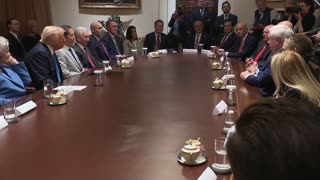 President Trump Stops by Meeting with U.S. Ambassadors