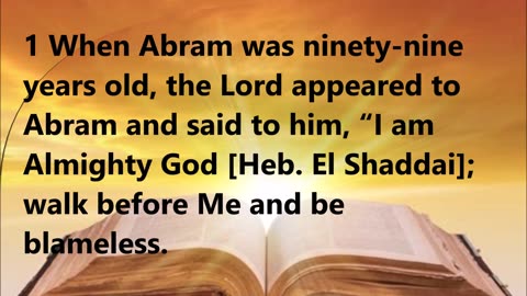 God appears to Abram when he is 99 years old.