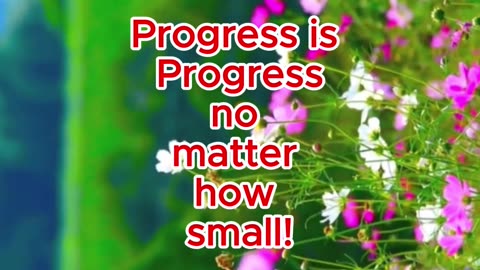 Progress is Progress no matter how small!