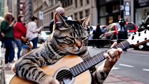 Play Guitar on New York City #fyp #ai #guitar #newyorkcity #intertain...