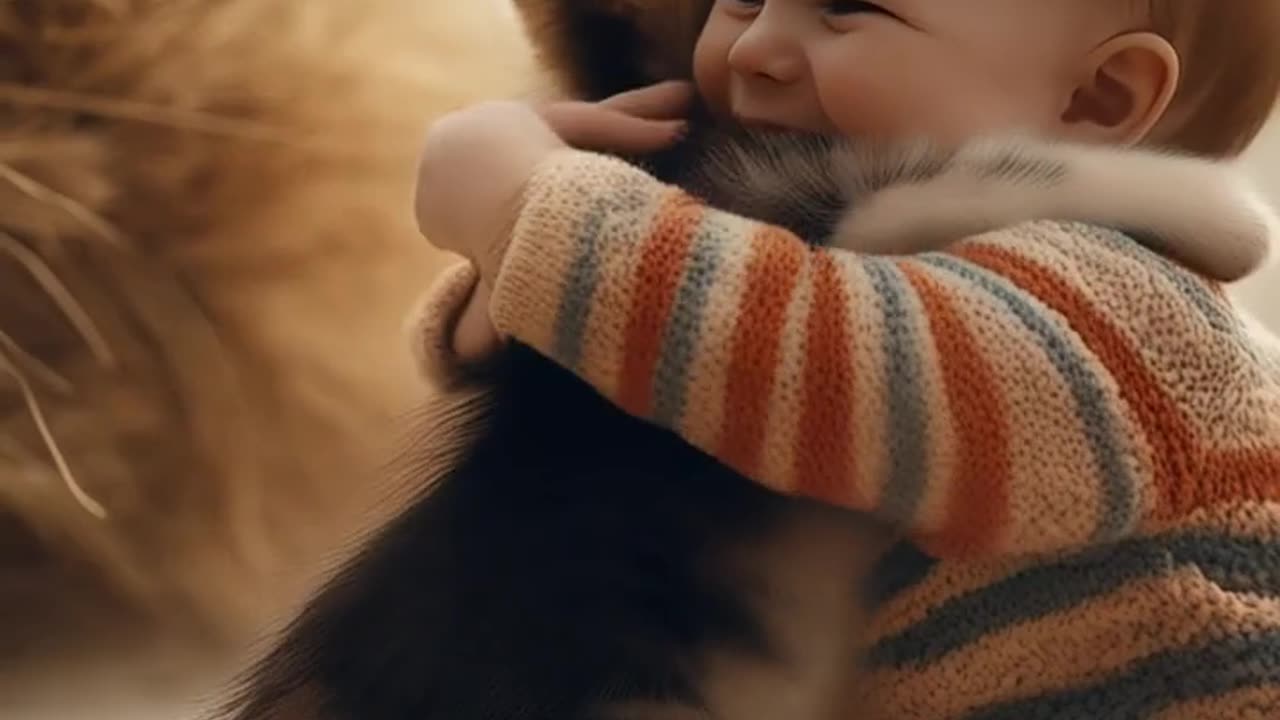 Cute Baby Laugh #catvideo#babyvideo