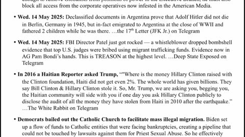 Judy Byington ~ Situation Update 5/16/25 ~ Restored Republic > SGAnon - Q+ White Hats Intel
