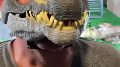 3 Jurassic World Rebirth Dinosaur Masks Unboxed Roarin Spinosaurus mask Mattel Dino Toys #shorts