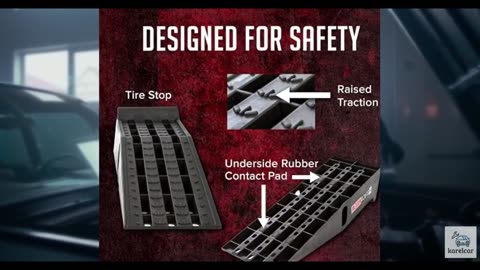 Black Widow Plastic Car Service Ramps - Lifts Vehicles 6.25" H for Maintenance o