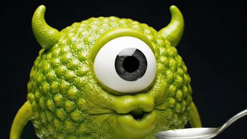 Mike Lime-owski 🍋‍🟩 from Monsters,Inc.-cool AI Fruit eating #ai #veo3 #aivideo