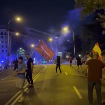 🚨BREAKING_ Protests continue to erupt in Spain