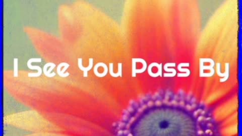 I See You Pass By
