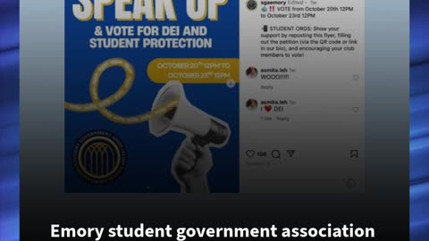 Emory student government association tells students to 'Vote for DEI'