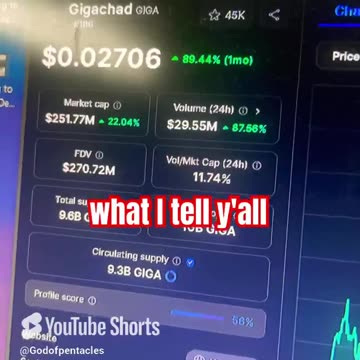 gigachad giga crypto price prediction #fyp