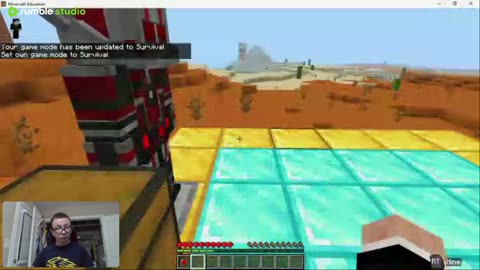 Playing Minecraft