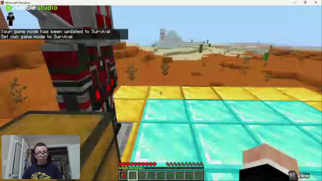 Playing Minecraft