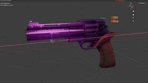 My medium-low poly variation on the Mateba autorevolver