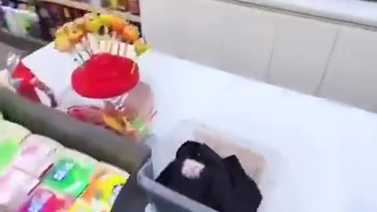Store manager caught sleeping on the job.