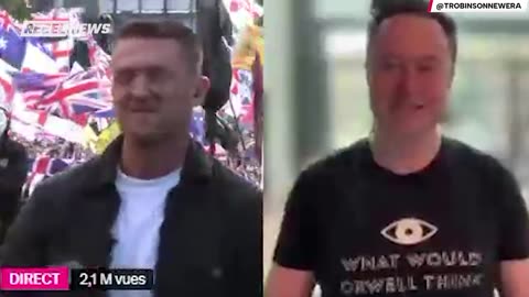 Elon Musk appears at Tommy Robinson's 'Unite the Kingdom' rally