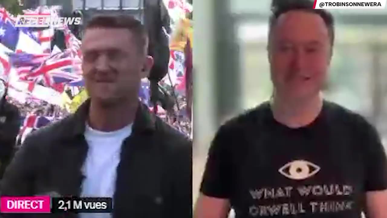 Elon Musk appears at Tommy Robinson's 'Unite the Kingdom' rally