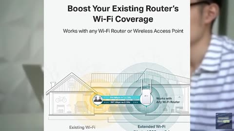 TP-Link AC1200 WiFi Extender, 2025 Wirecutter Best WiFi Extender, 1.2Gbps Home S