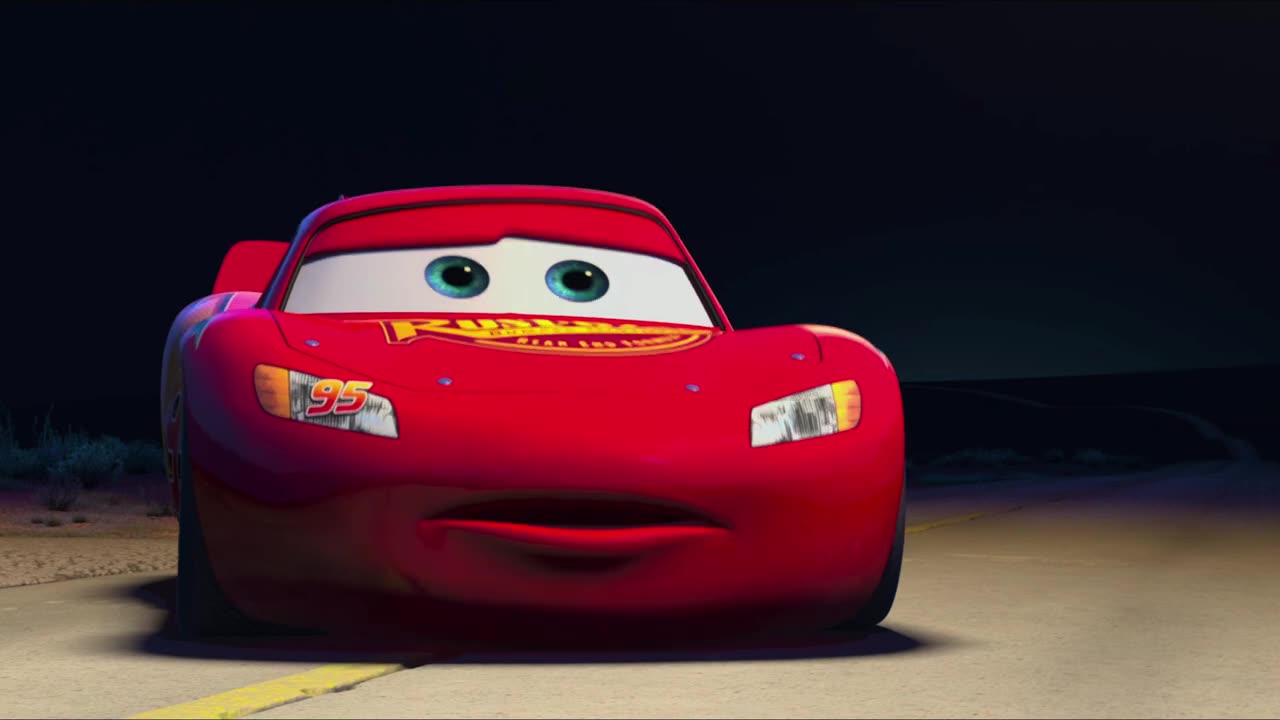 Cars Lightning Mcqueen Lost In The Dark and Under a Street Light