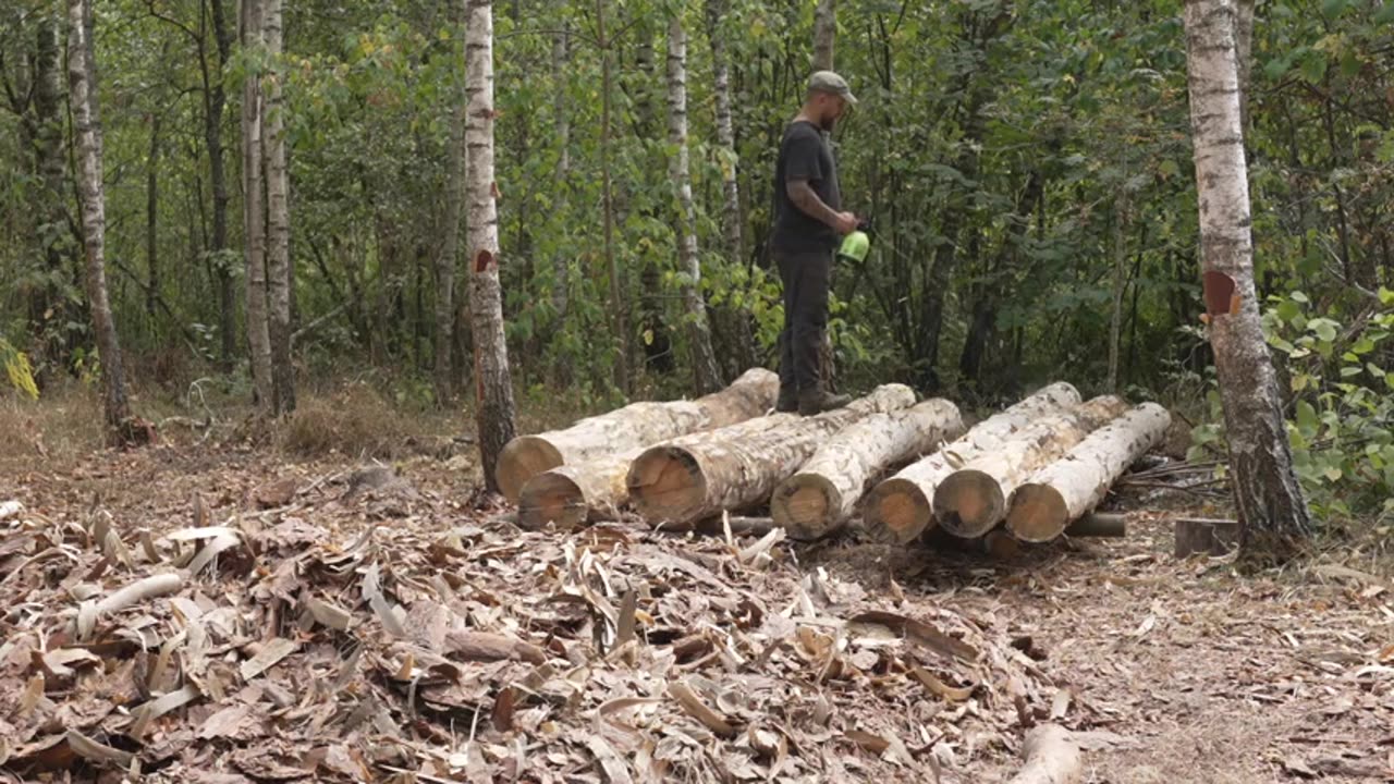 Surviving the Storm, Guy Reinforces Wooden House with Intense Effort