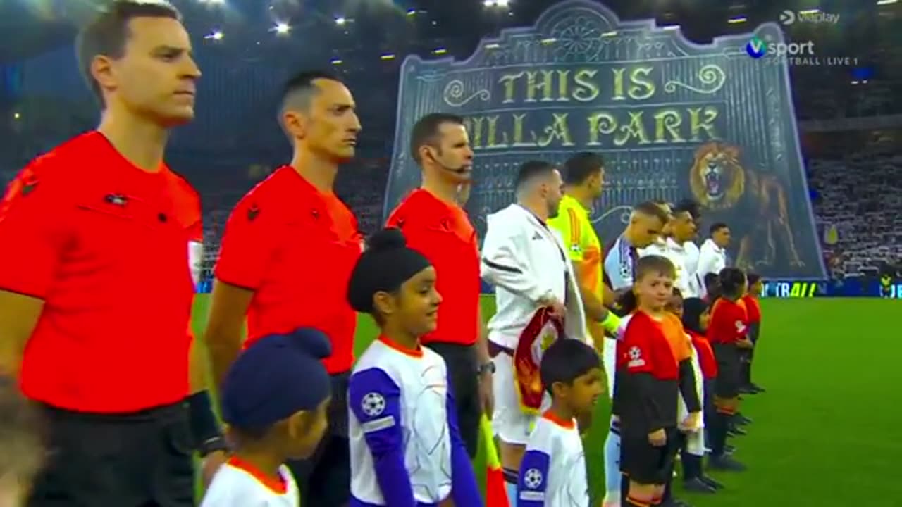 Champions league match with song of europa league