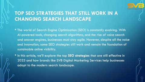 Top SEO Strategies That Still Work in 2025
