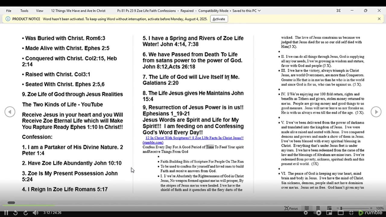 FAITH CONFESSIONS PART 1